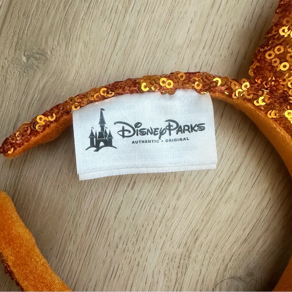 Disney Orange Sequins Halloween Mickey Ears - Picture 3 of 3